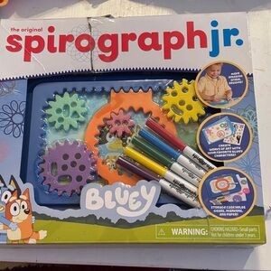 NWT Spirograph Jr. Bluey Spiral Art Kit – Blue, Orange, Yellow, Purple, Green
